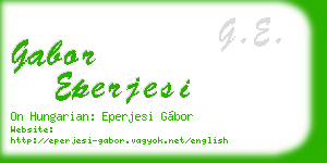 gabor eperjesi business card