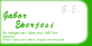 gabor eperjesi business card